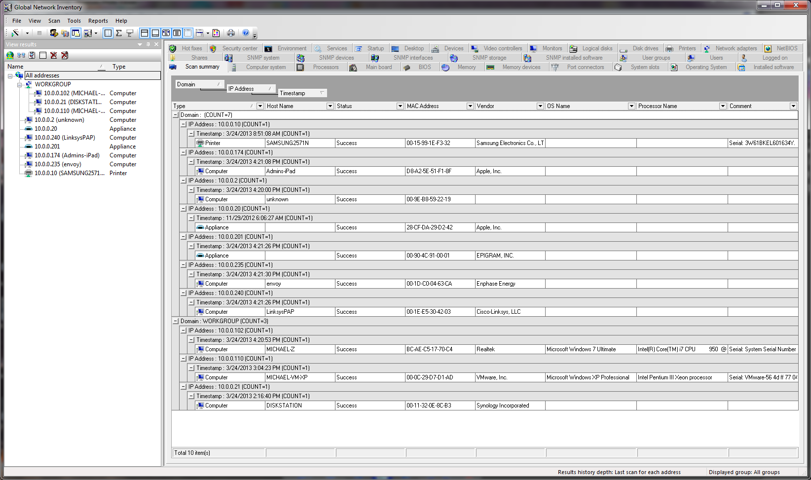 Click to view Global Network Inventory 4.1.0.1 screenshot