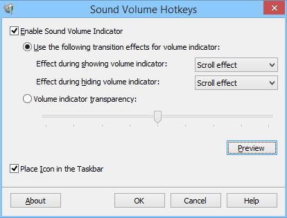 Click to view Sound Volume Hotkeys 1.1 screenshot