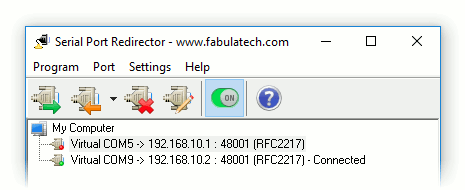 Click to view Serial Port Redirector 2.6.1 screenshot