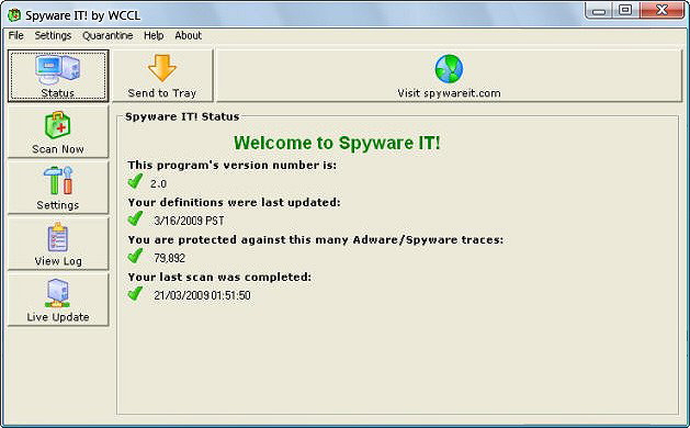 Click to view Spyware IT 2.0 screenshot
