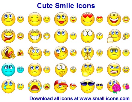 Click to view Cute Smile Icons 2013.1 screenshot