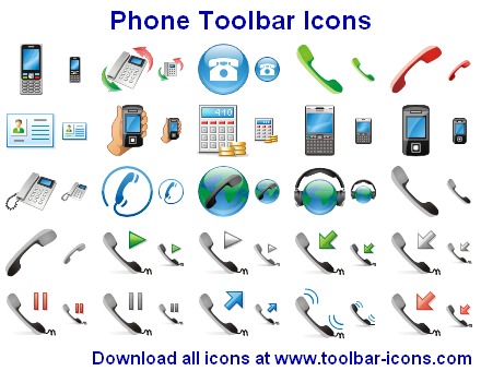 Click to view Phone Toolbar Icons 2012.1 screenshot