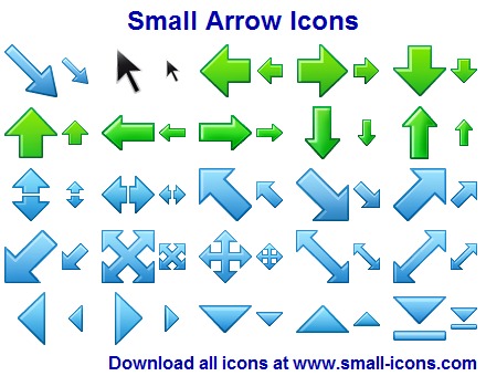 Click to view Small Arrow Icons 2013.1 screenshot