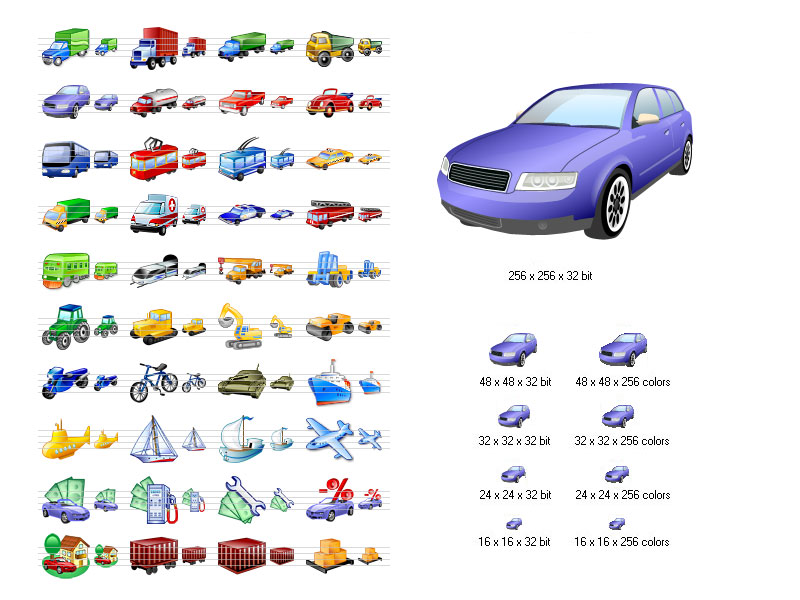 Click to view Transport Icon Set 2011.1 screenshot