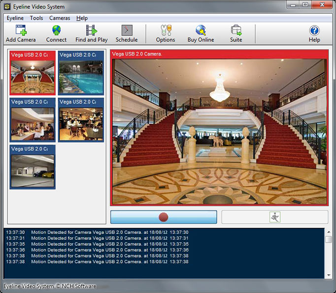 Click to view EyeLine Free Video Surveillance Software 1.042 screenshot