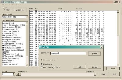 Click to view Disk Investigator 1.61 screenshot
