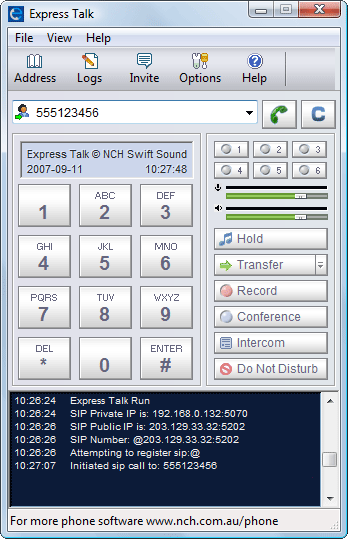Screenshot for Express Talk Free VoIP Softphone 4.35
