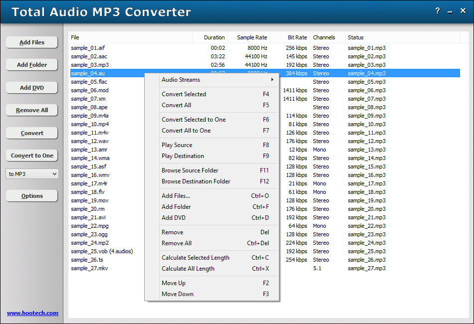Click to view Total Audio MP3 Converter 3.1.1245 screenshot