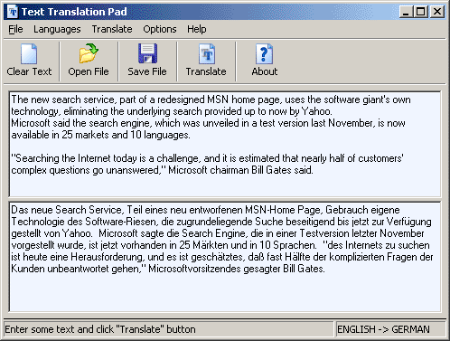 Click to view Translation Pad 1.8 screenshot