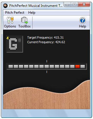Click to view PitchPerfect Free Guitar Tuner 2.12 screenshot