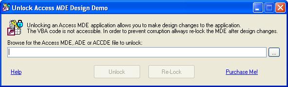 Click to view Unlock Access MDE Design 2.3.3 screenshot
