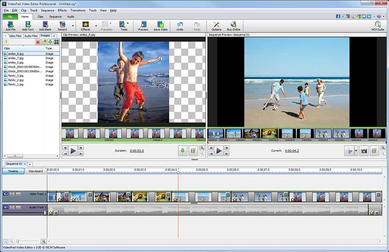 Click to view VideoPad Video Editing Software 3.61 screenshot