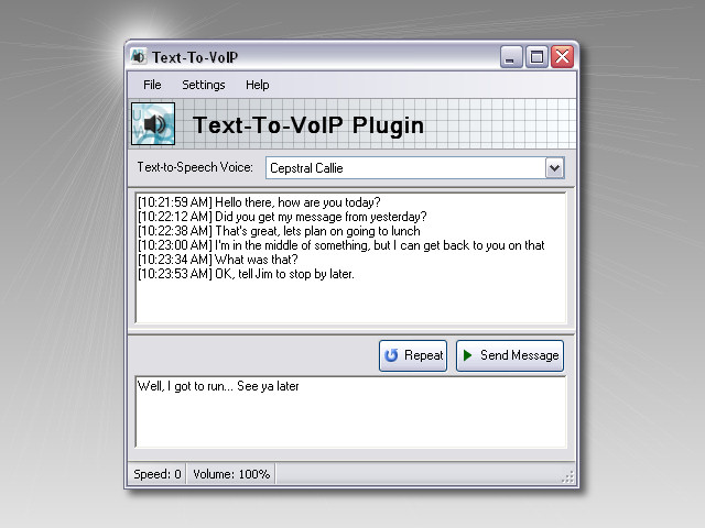 Click to view Text-To-VoIP Plug-In for MorphVOX Pro 4.0.0 screenshot