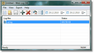 Click to view Web Log DB 3.45 screenshot