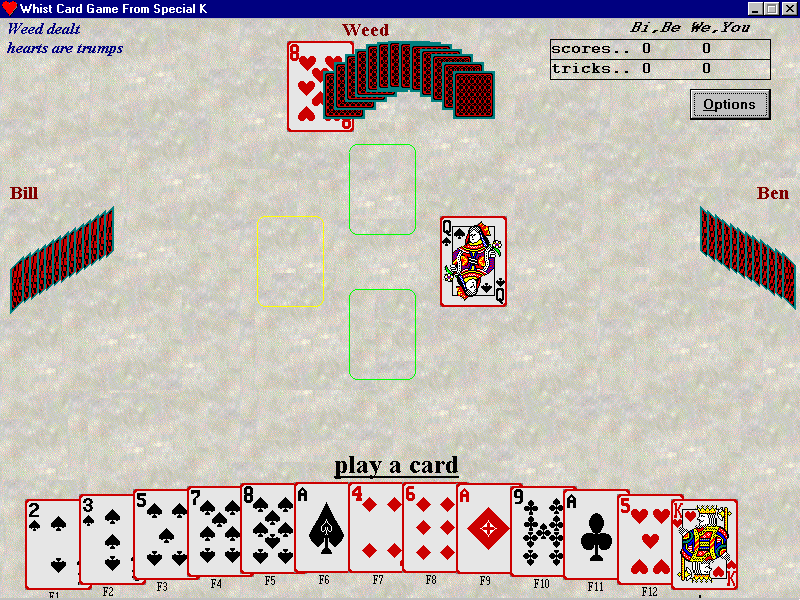 Click to view WHIST Card Game From Special K 3.9 screenshot