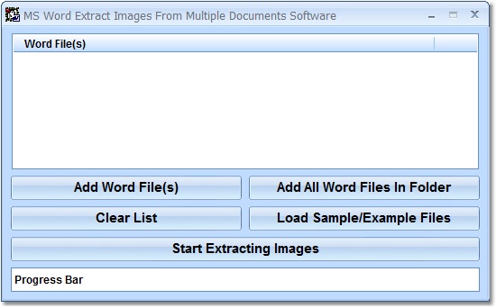 Click to view MS Word Extract Images From Multiple Documents Sof 7.0 screenshot