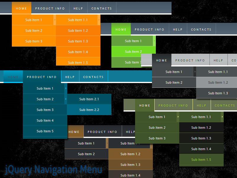 Click to view jQuery Navigation Menu Style 10 1.5 screenshot