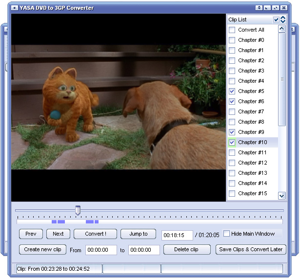 Click to view YASA DVD to 3GP Converter 2.6.82.2847 screenshot