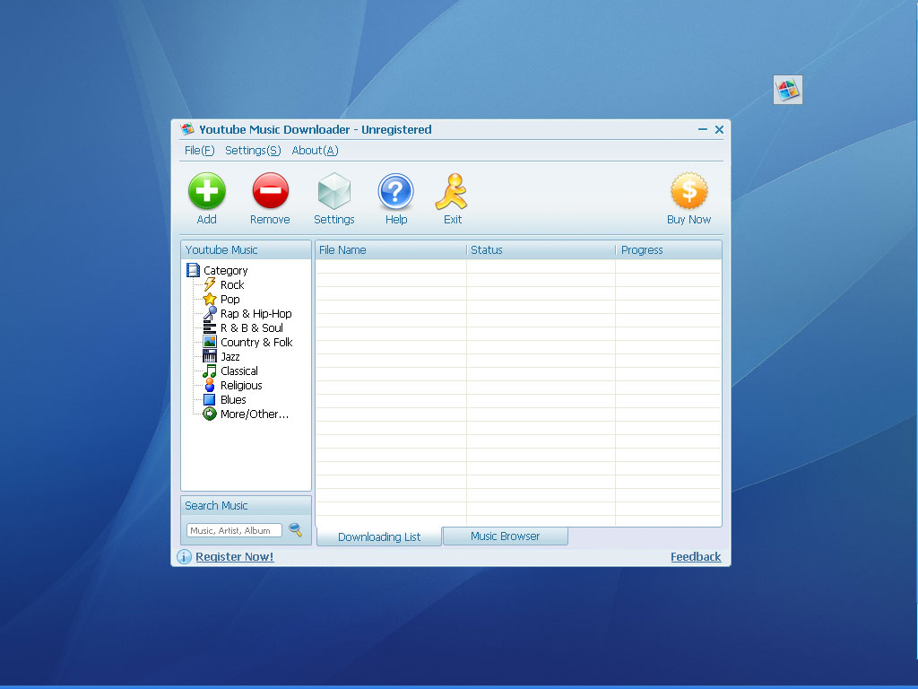 Click to view YouTube Music Downloader 7.2 screenshot